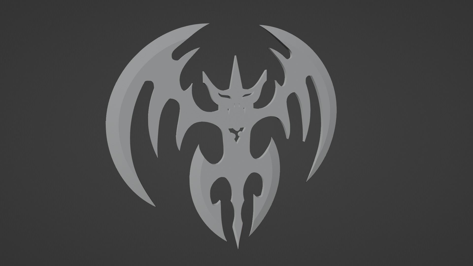 bat ninja weapon knife blade 3D model_3