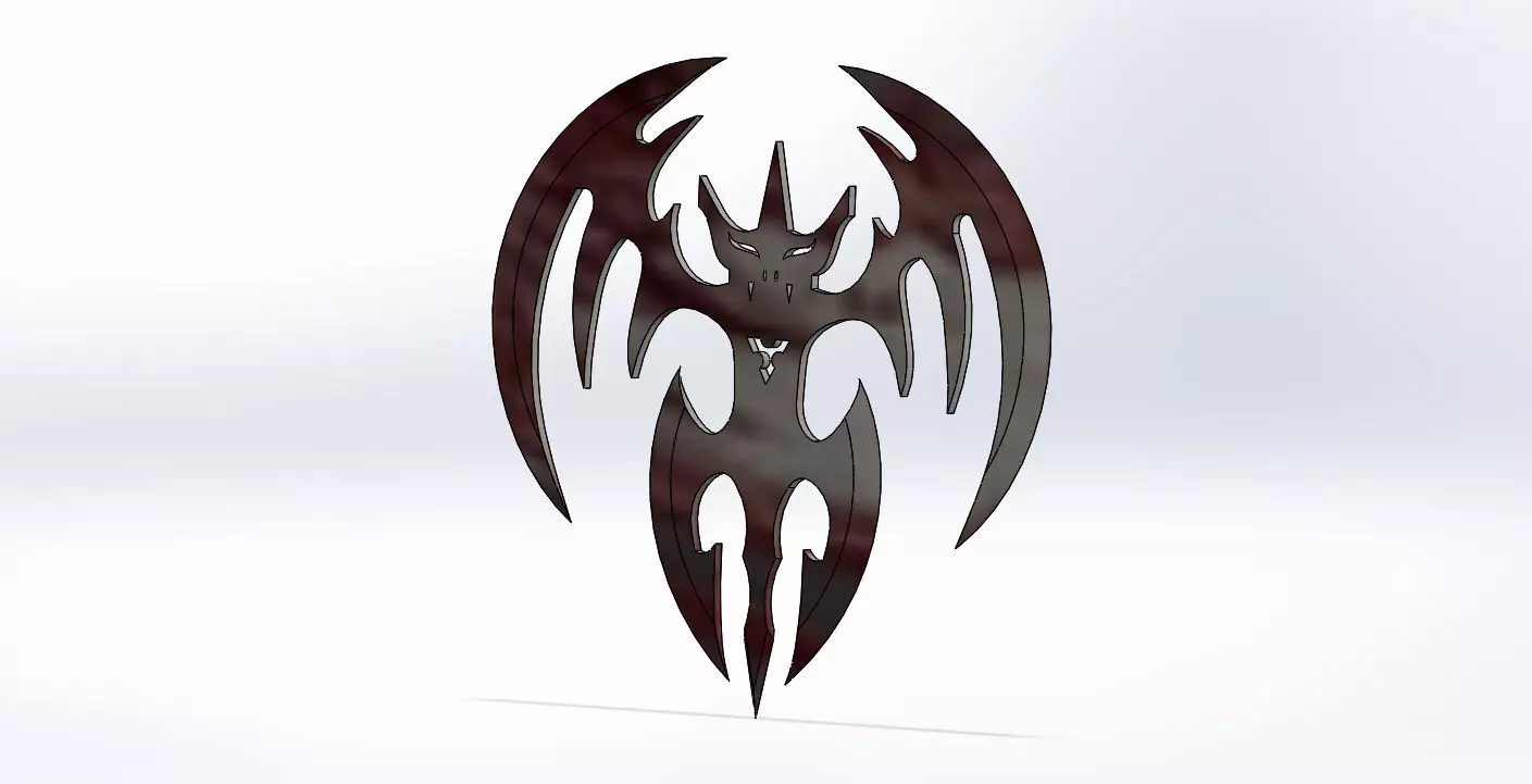 bat ninja weapon knife blade 3D model_0