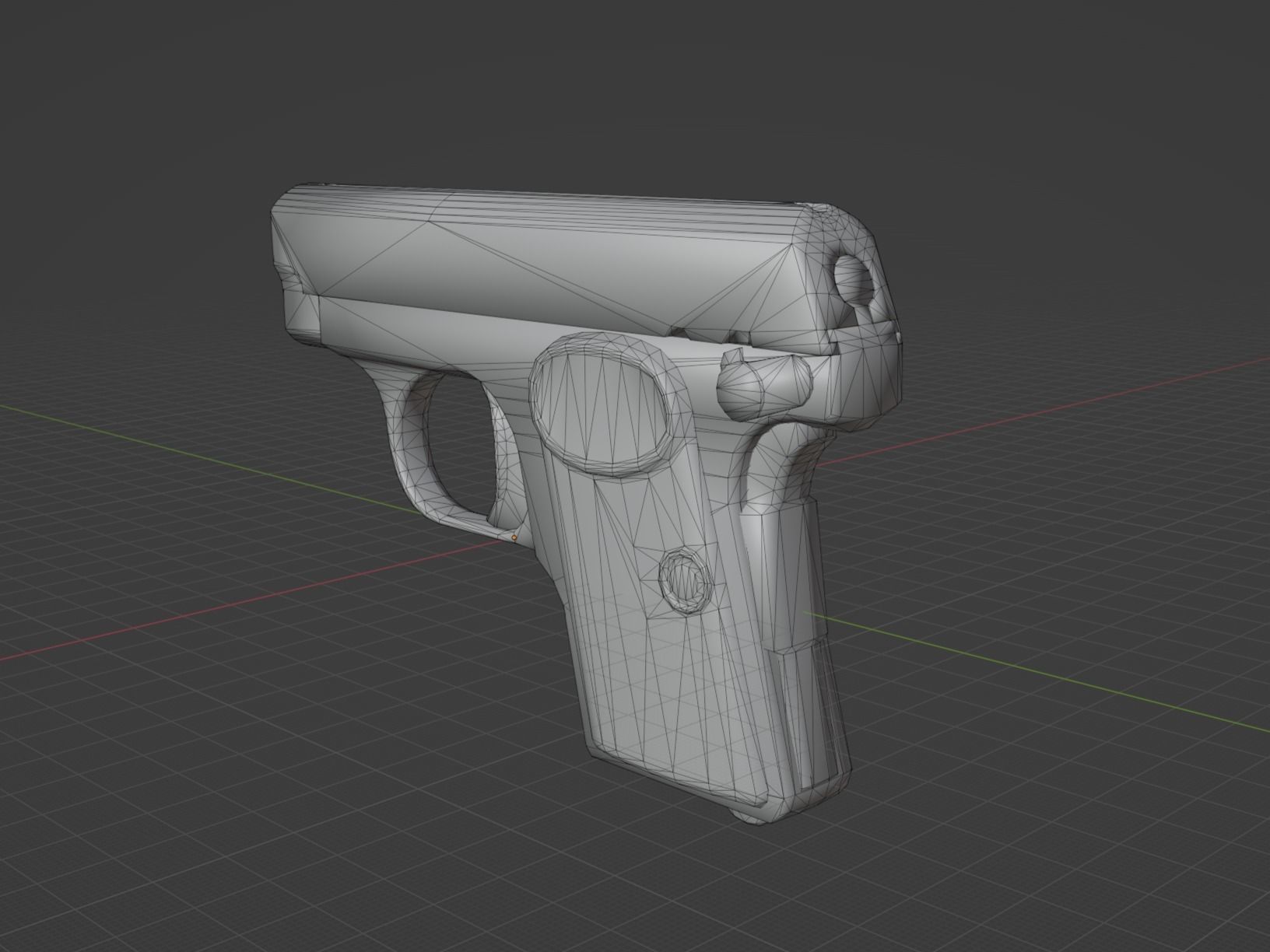 FN Browning 1906 Low-poly 3D model_2