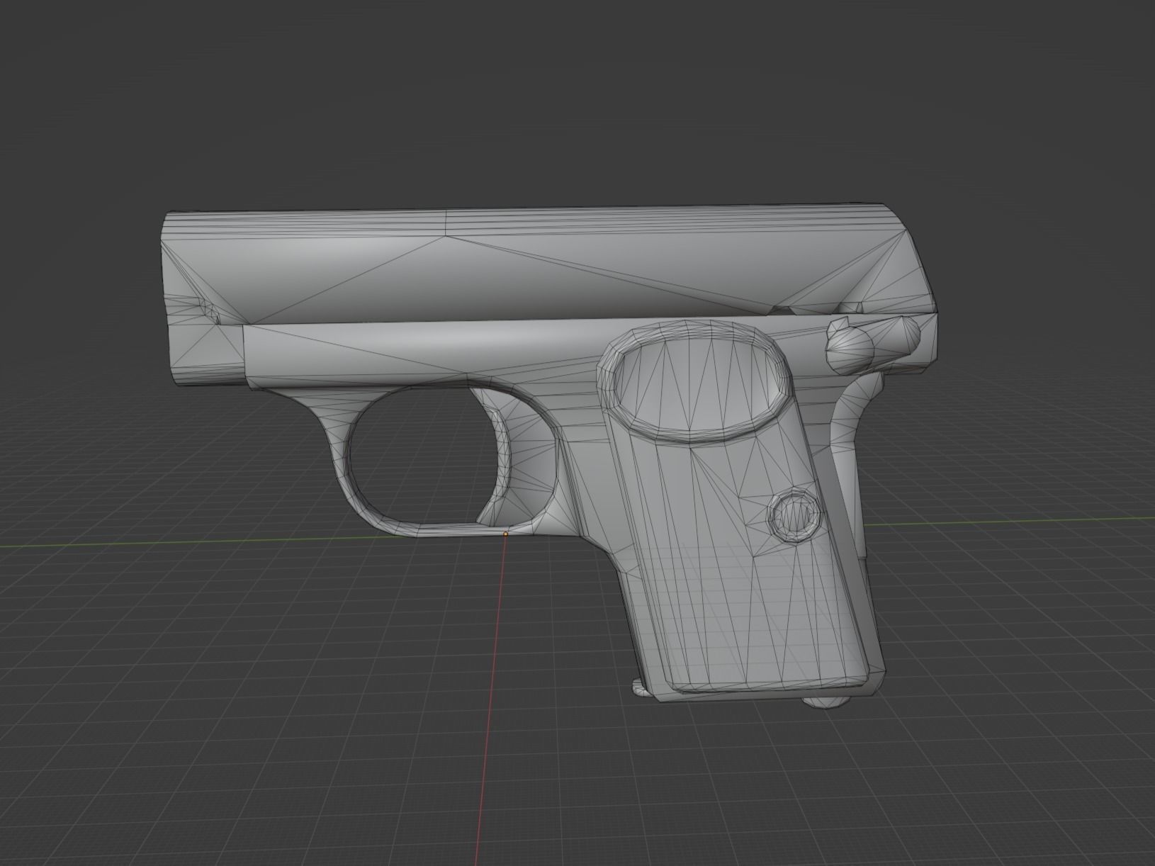 FN Browning 1906 Low-poly 3D model_1