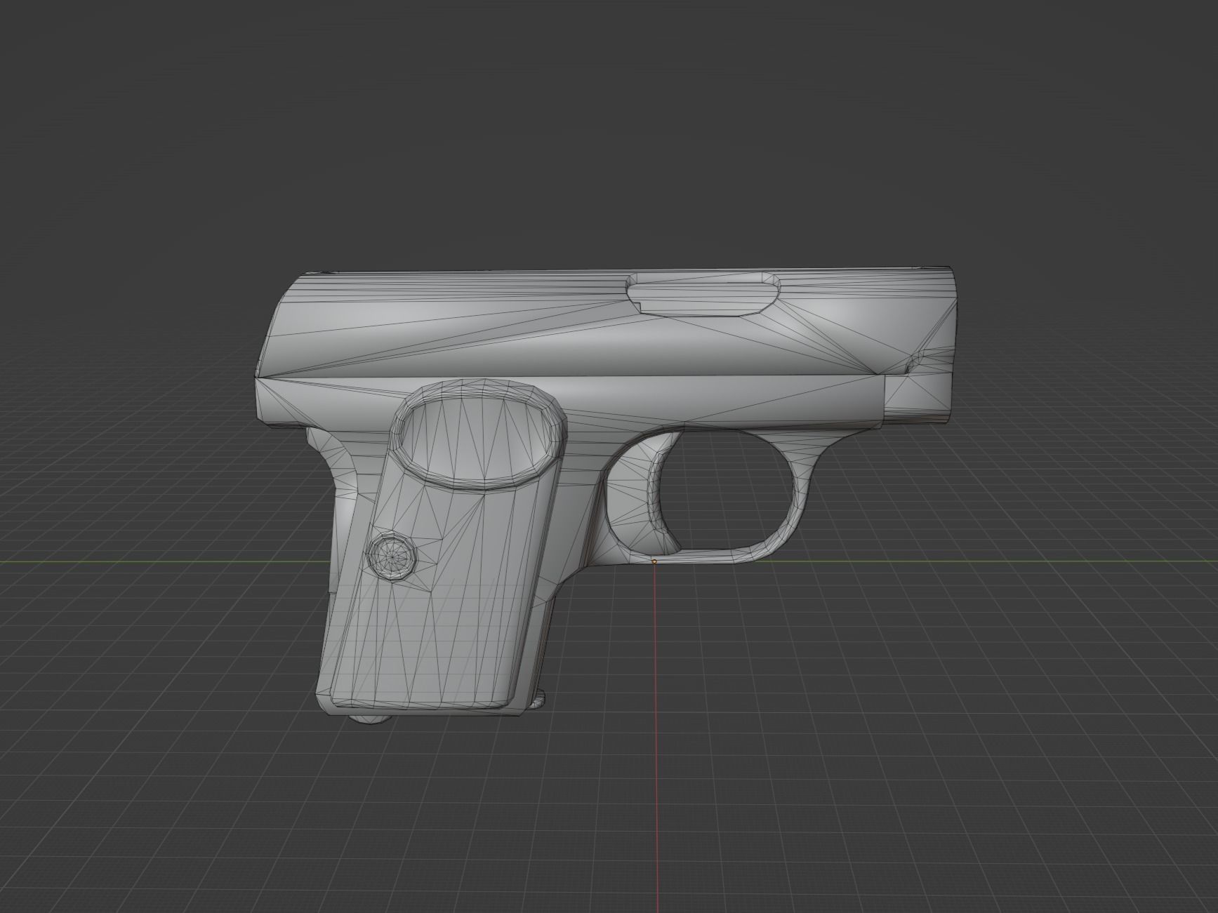 FN Browning 1906 Low-poly 3D model_5