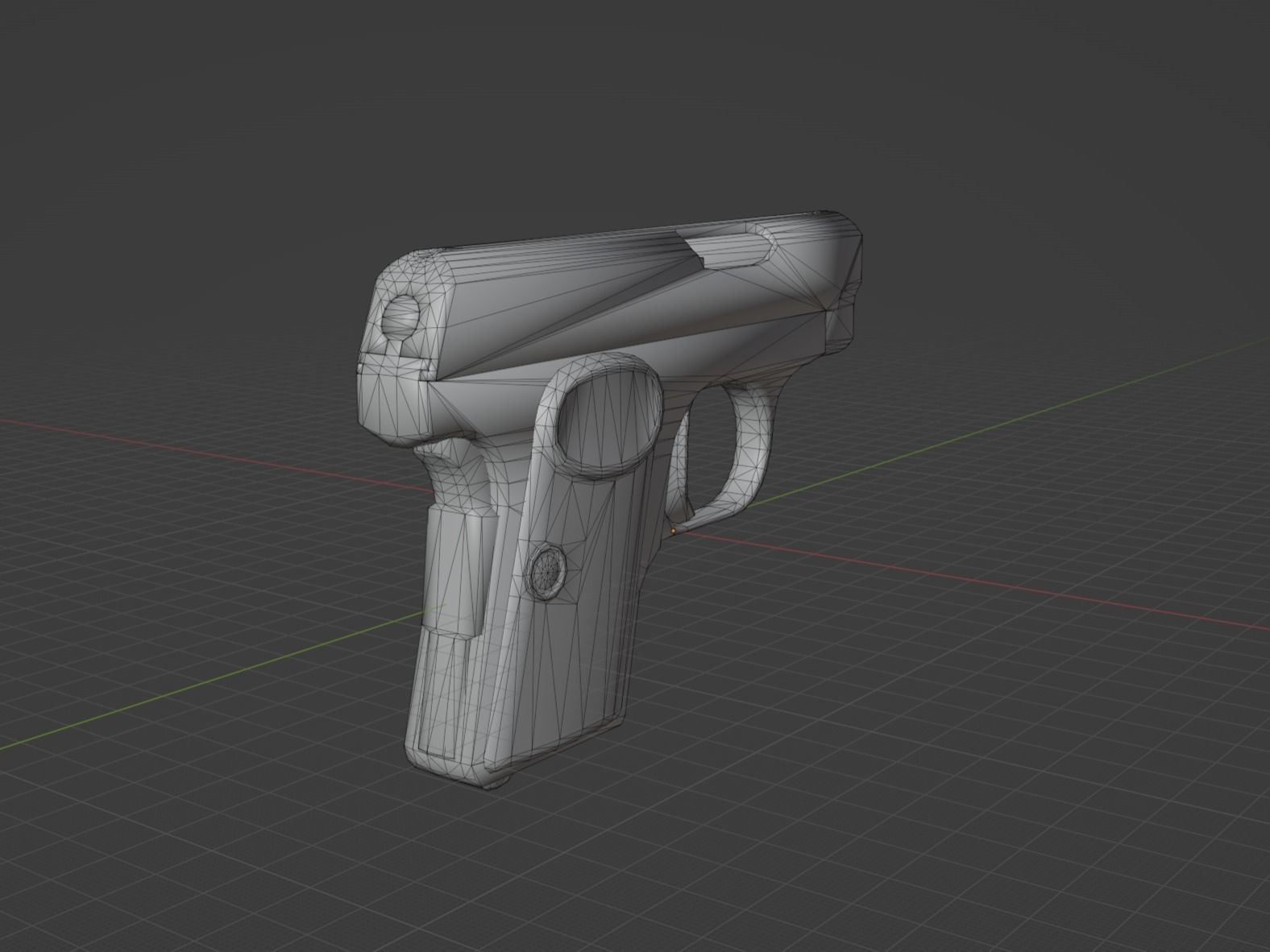 FN Browning 1906 Low-poly 3D model_4