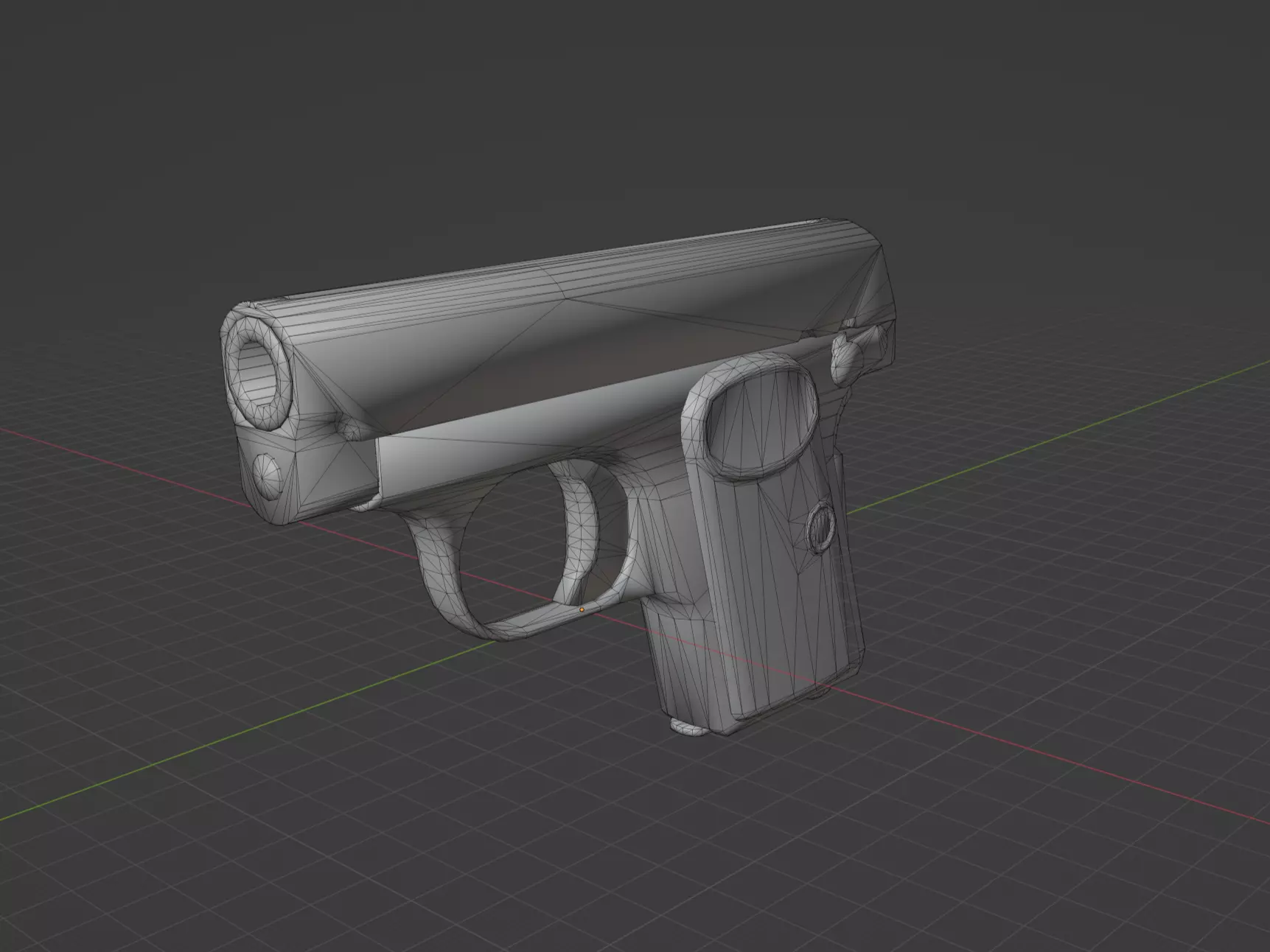 FN Browning 1906 Low-poly 3D model_0