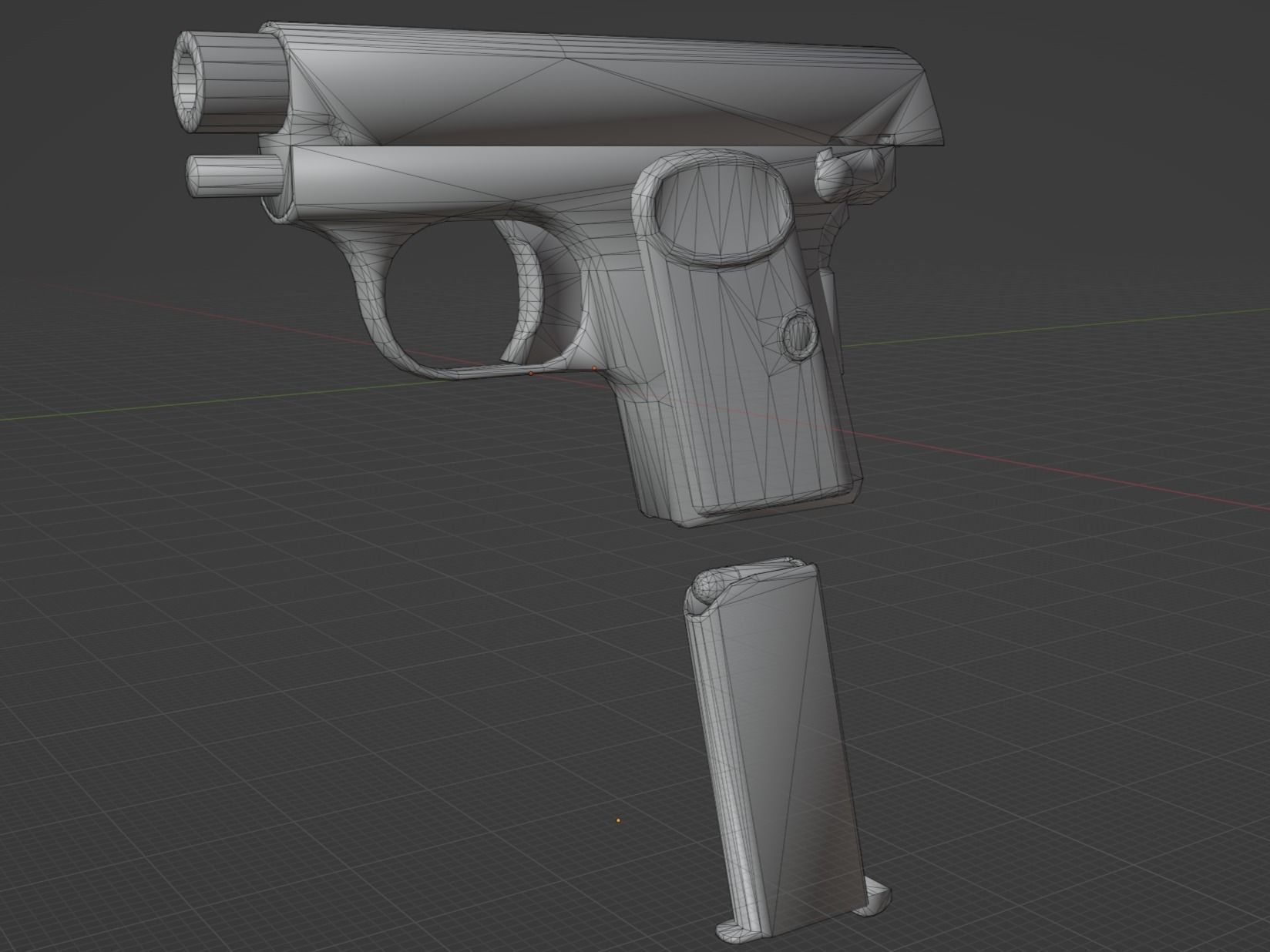 FN Browning 1906 Low-poly 3D model_9