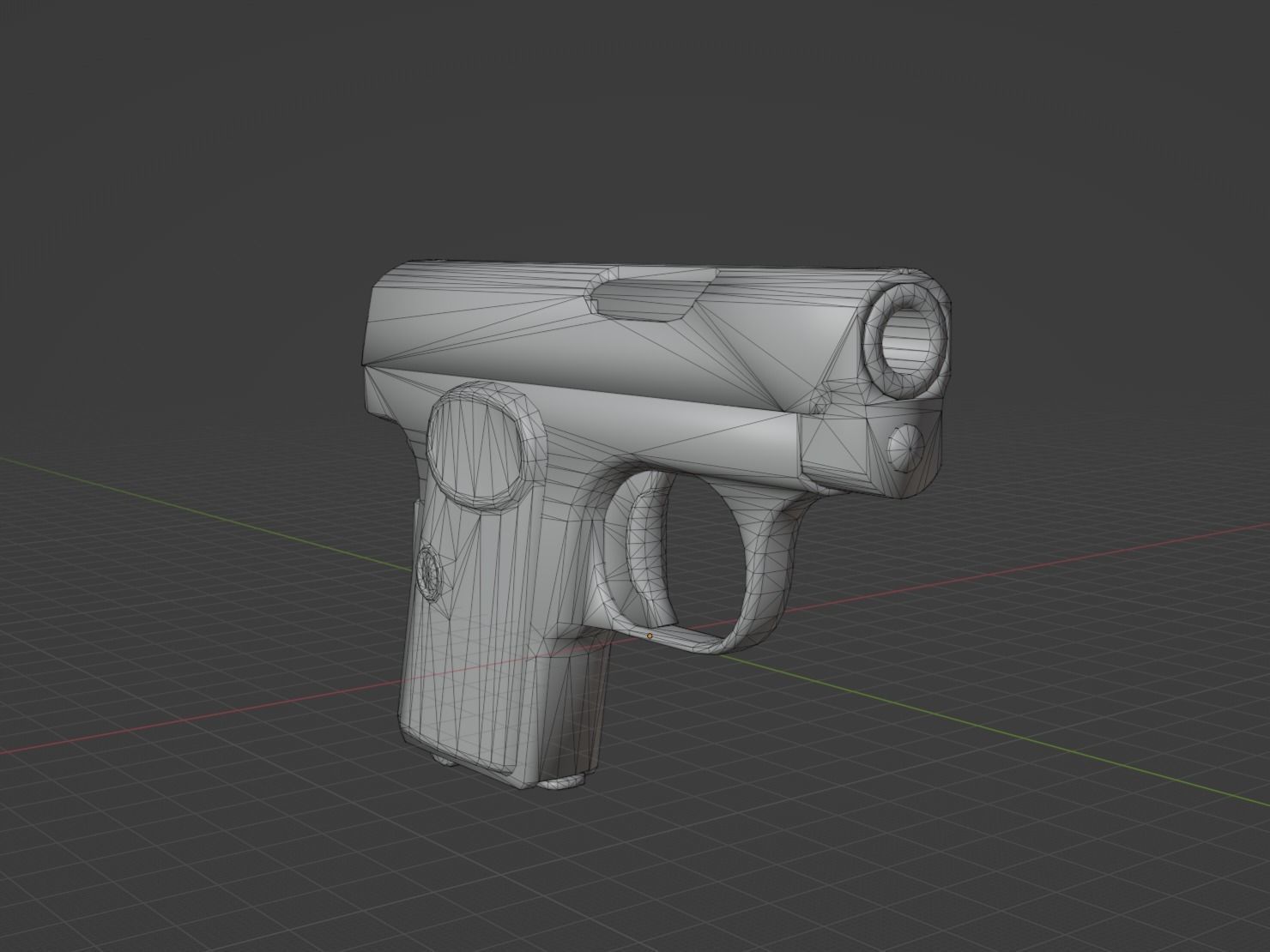 FN Browning 1906 Low-poly 3D model_6