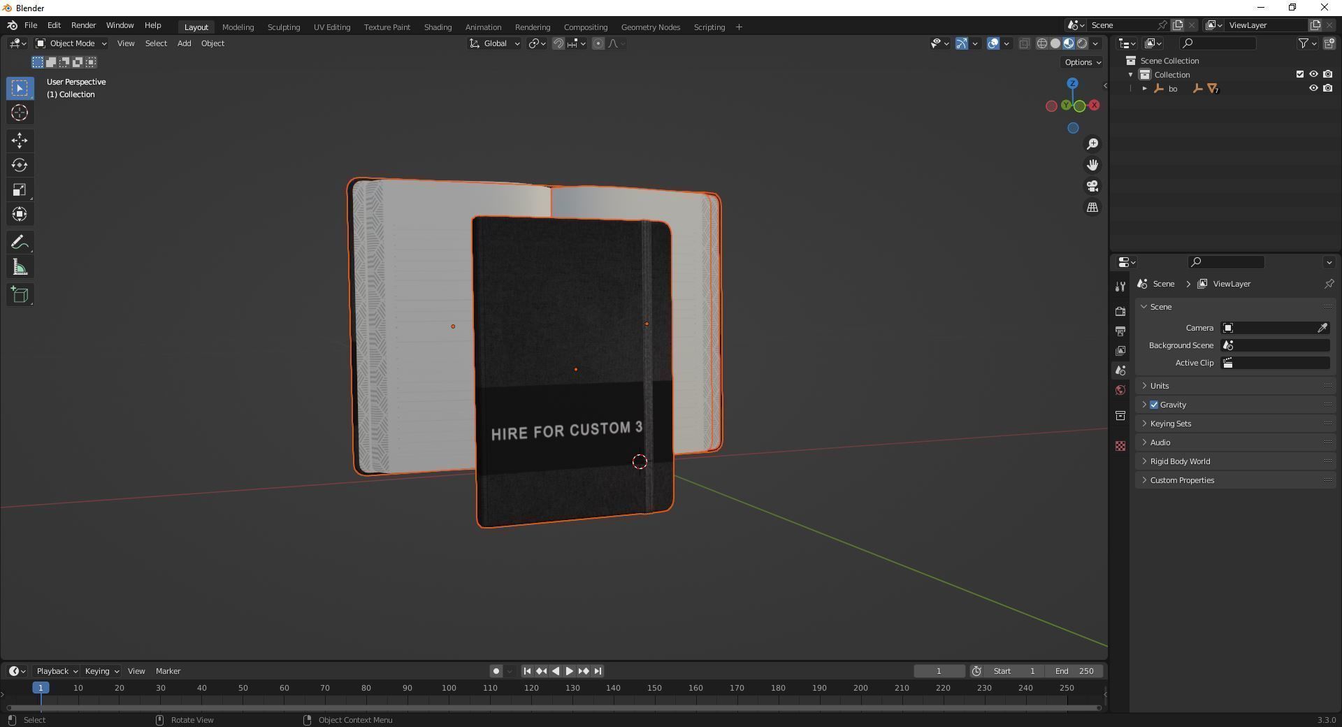 Note Book 3D model_6