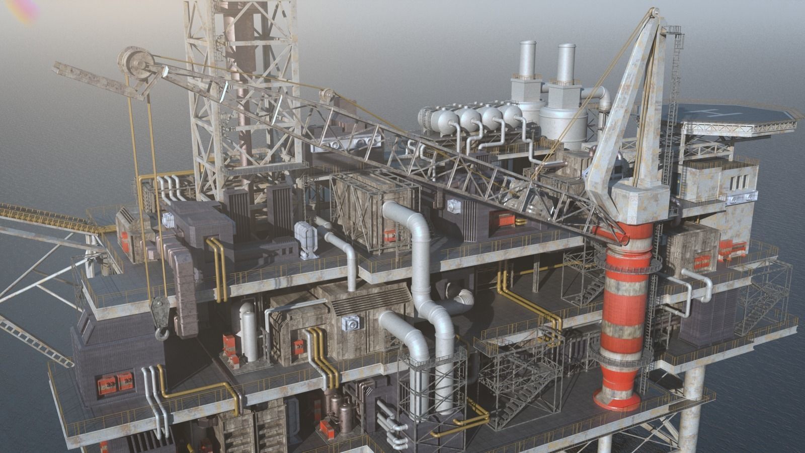oil platform 3D model_4
