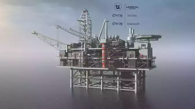 oil platform 3D model