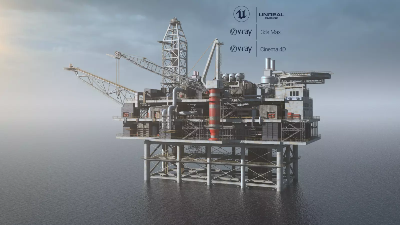 oil platform 3D model_0