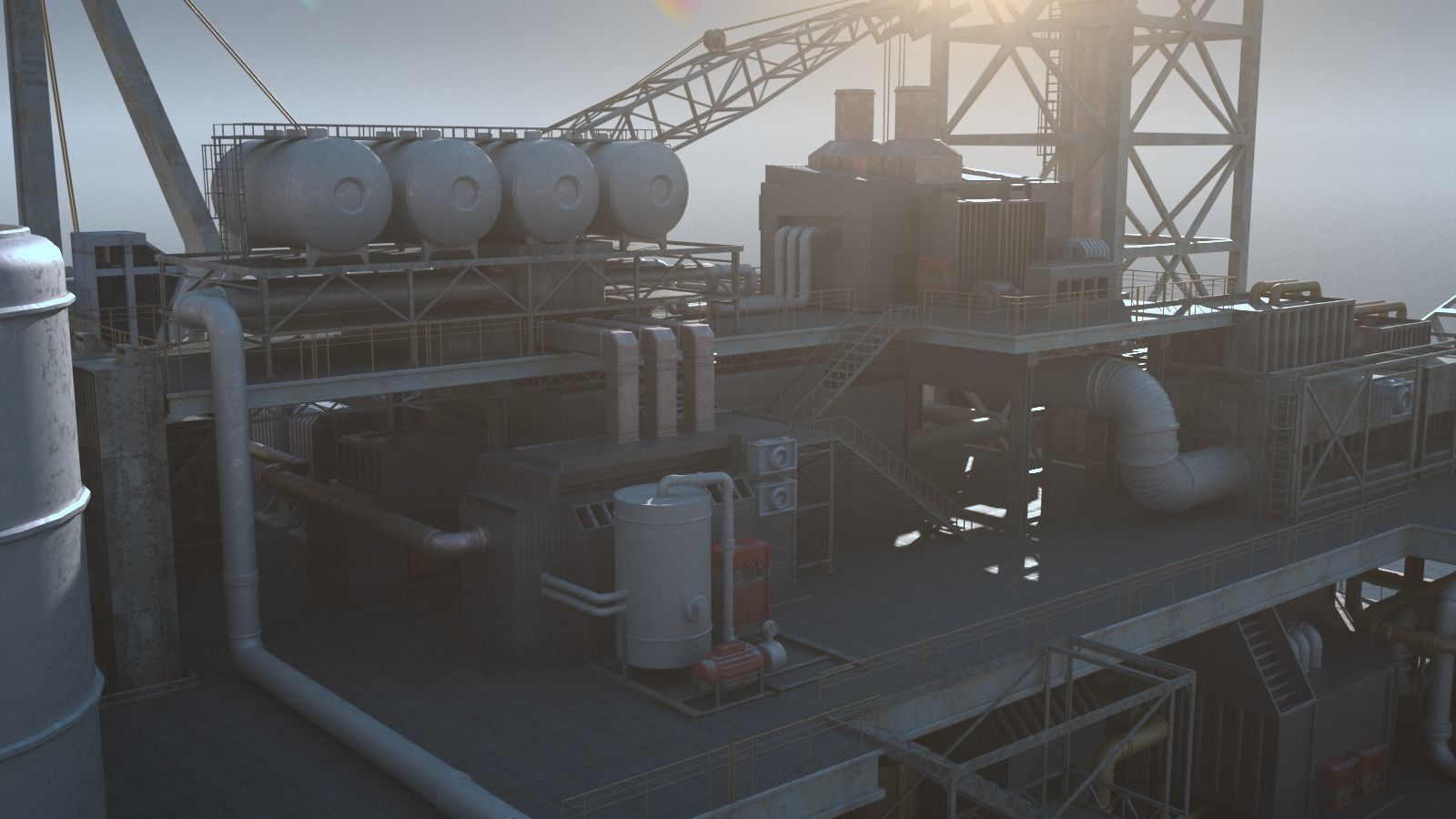 oil platform 3D model_5