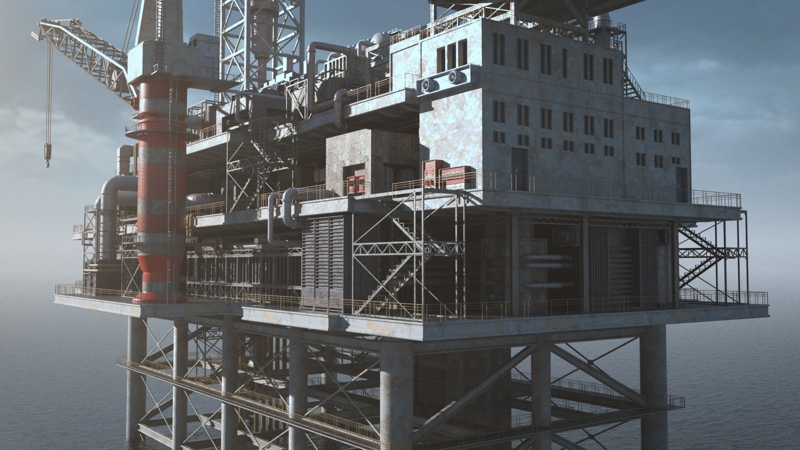 oil platform 3D model_8