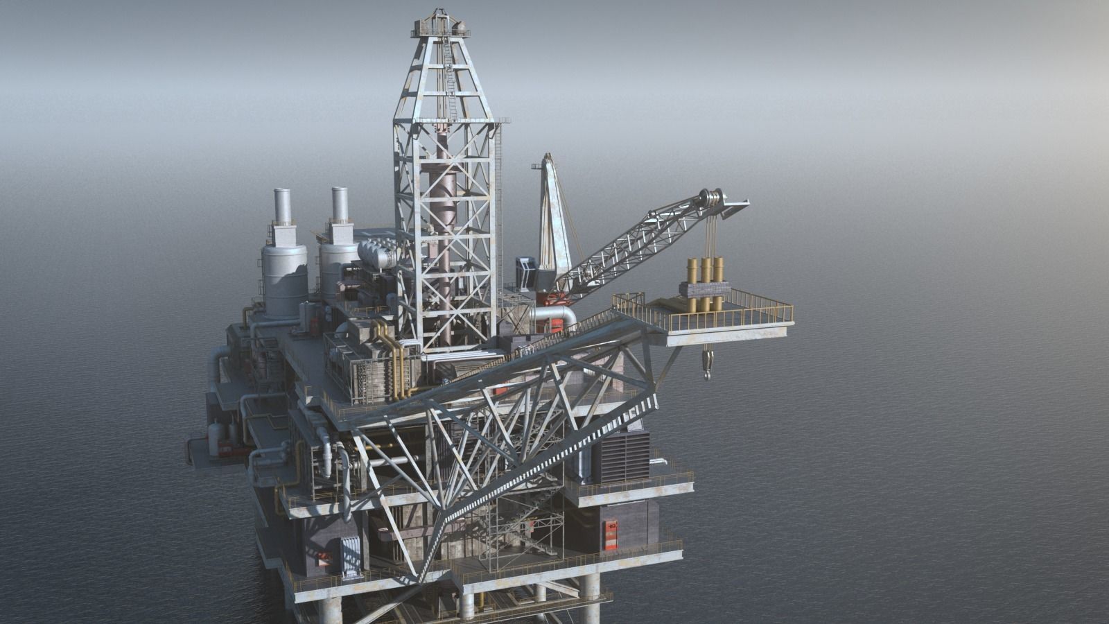 oil platform 3D model_10