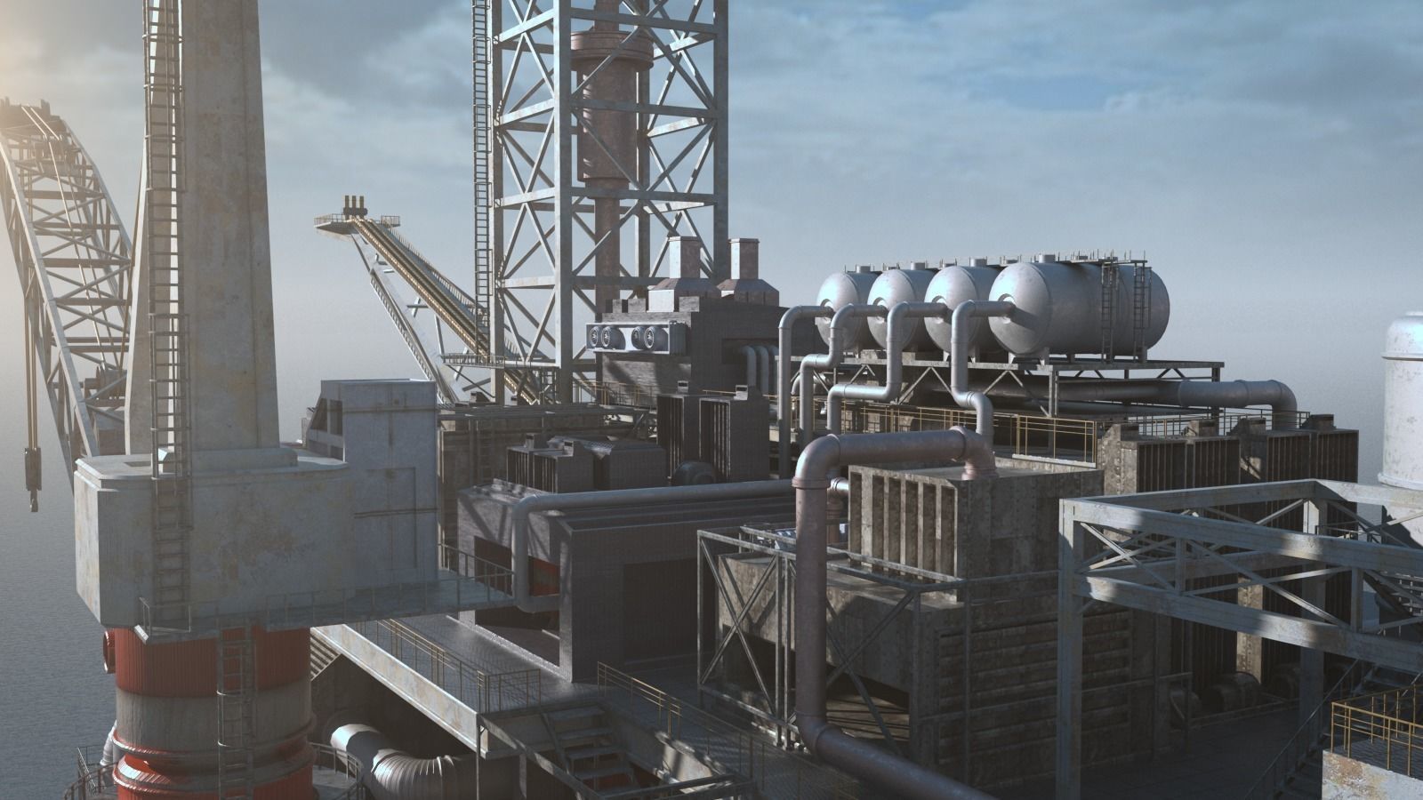 oil platform 3D model_9