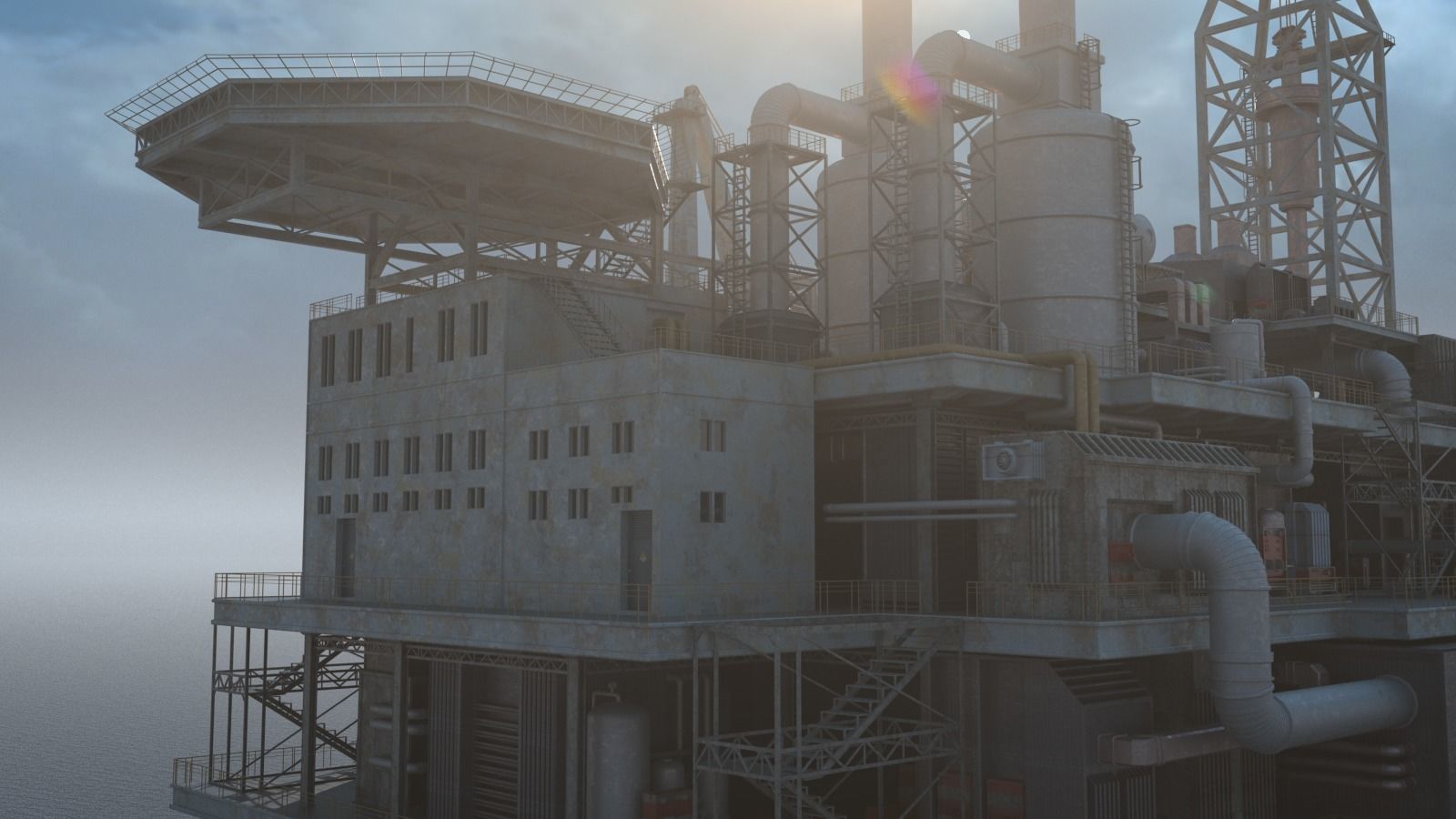 oil platform 3D model_12