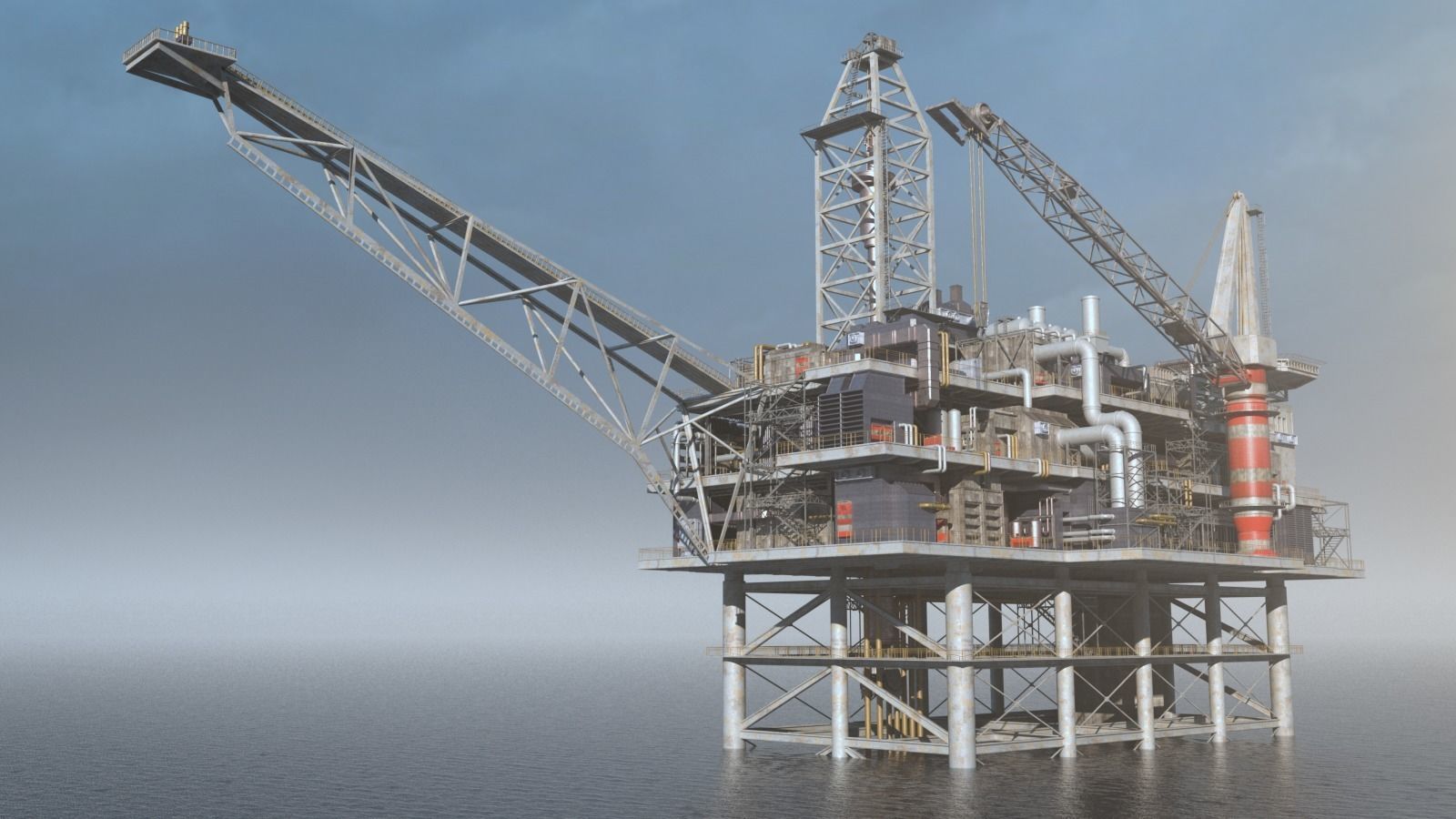 oil platform 3D model_7