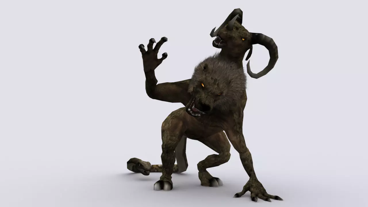 CHIMERA GAME READY ANIMATED MODEL Low-poly 3D model_0