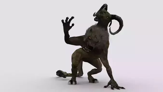 CHIMERA GAME READY ANIMATED MODEL Low-poly 3D model