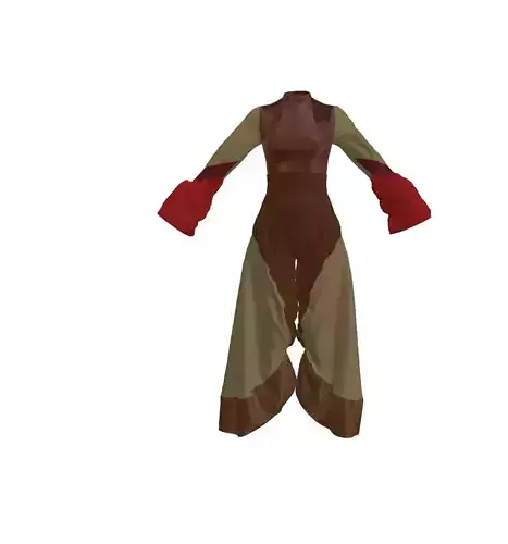 3d boho dress costume