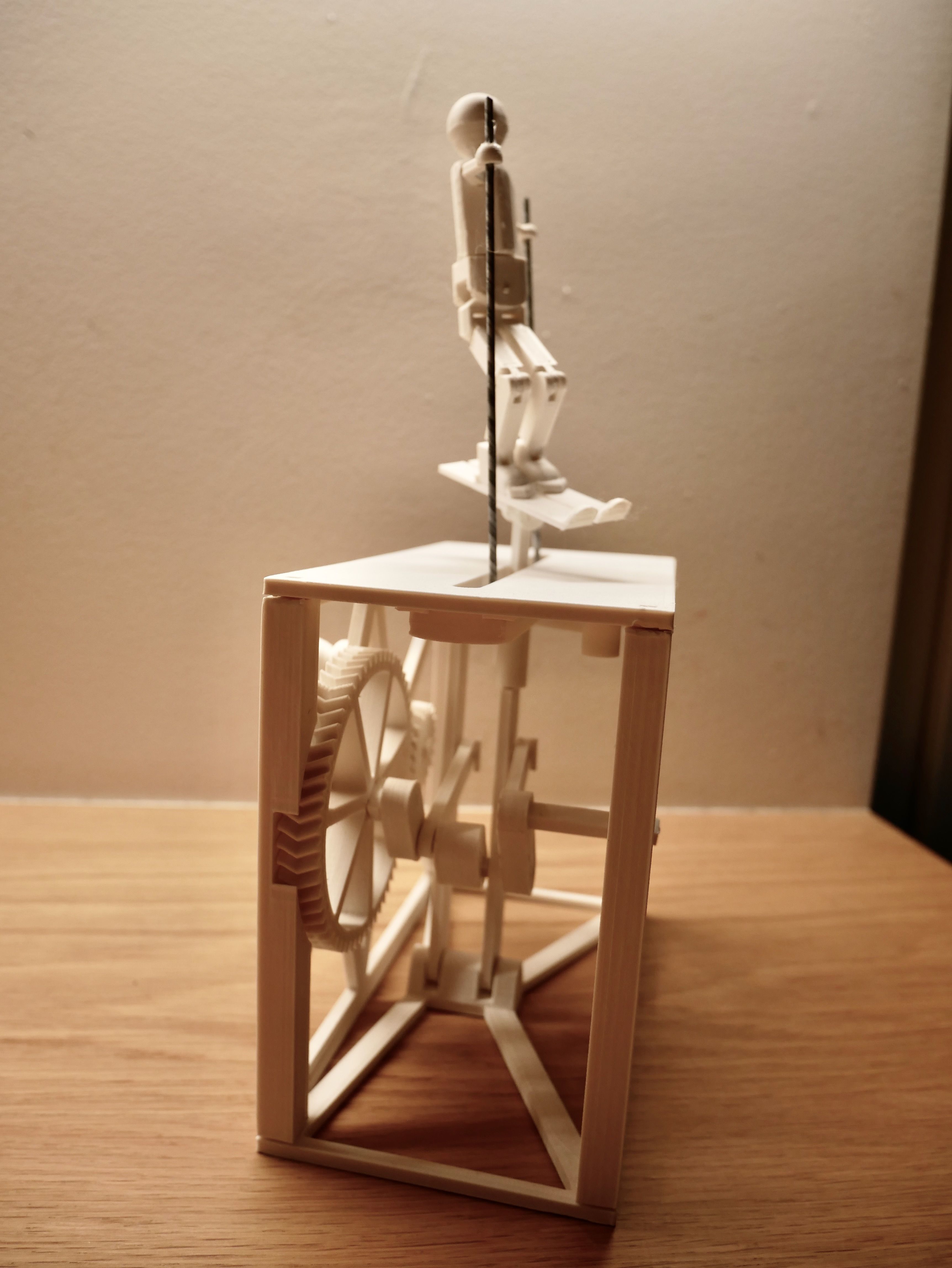 Santa Claus who skis or Automaton that skis 3D print model_8