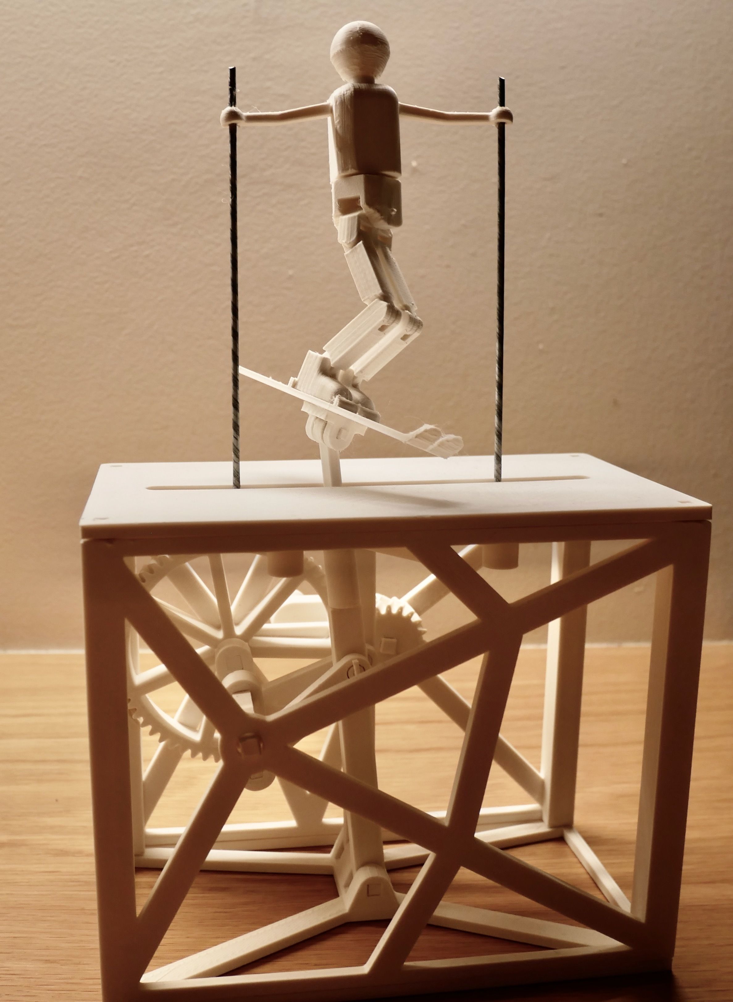 Santa Claus who skis or Automaton that skis 3D print model_6