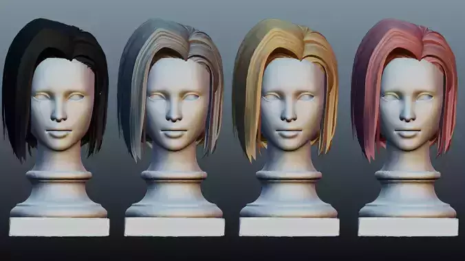 women short hair 4 colors