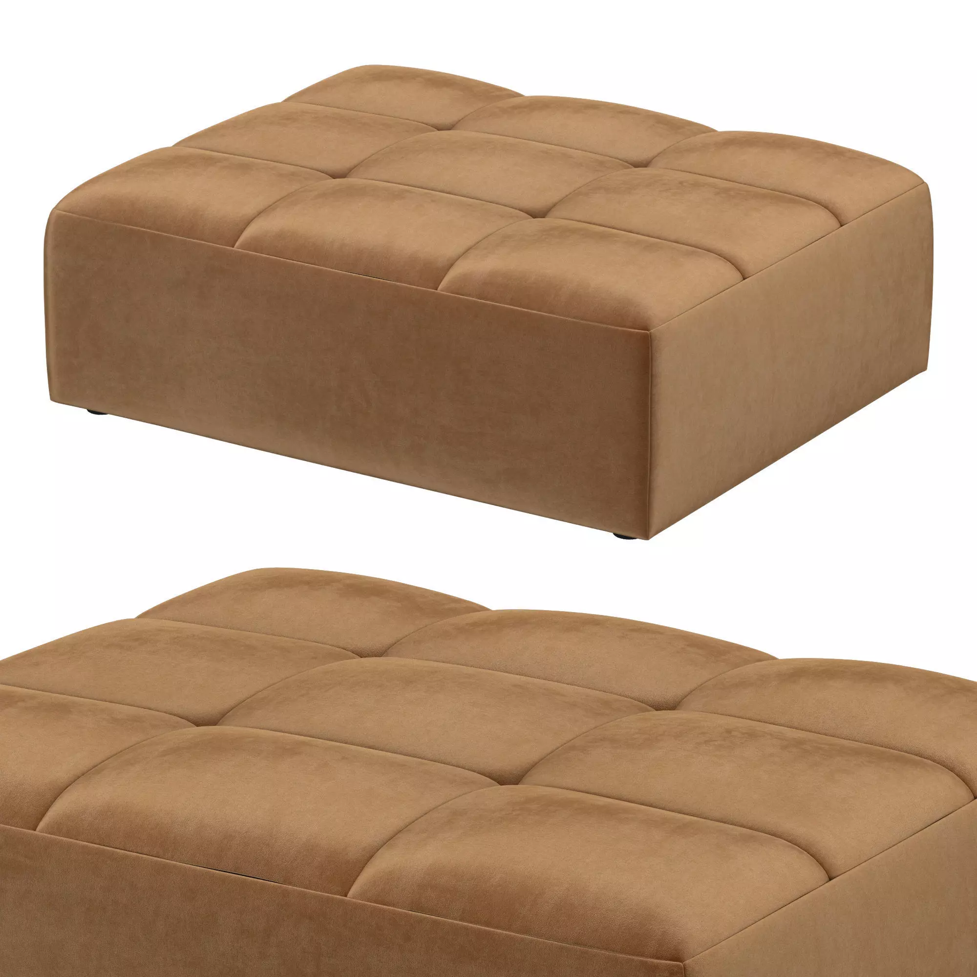 BURANO MODULAR END-OF-SECTIONAL OTTOMAN 3D model_0