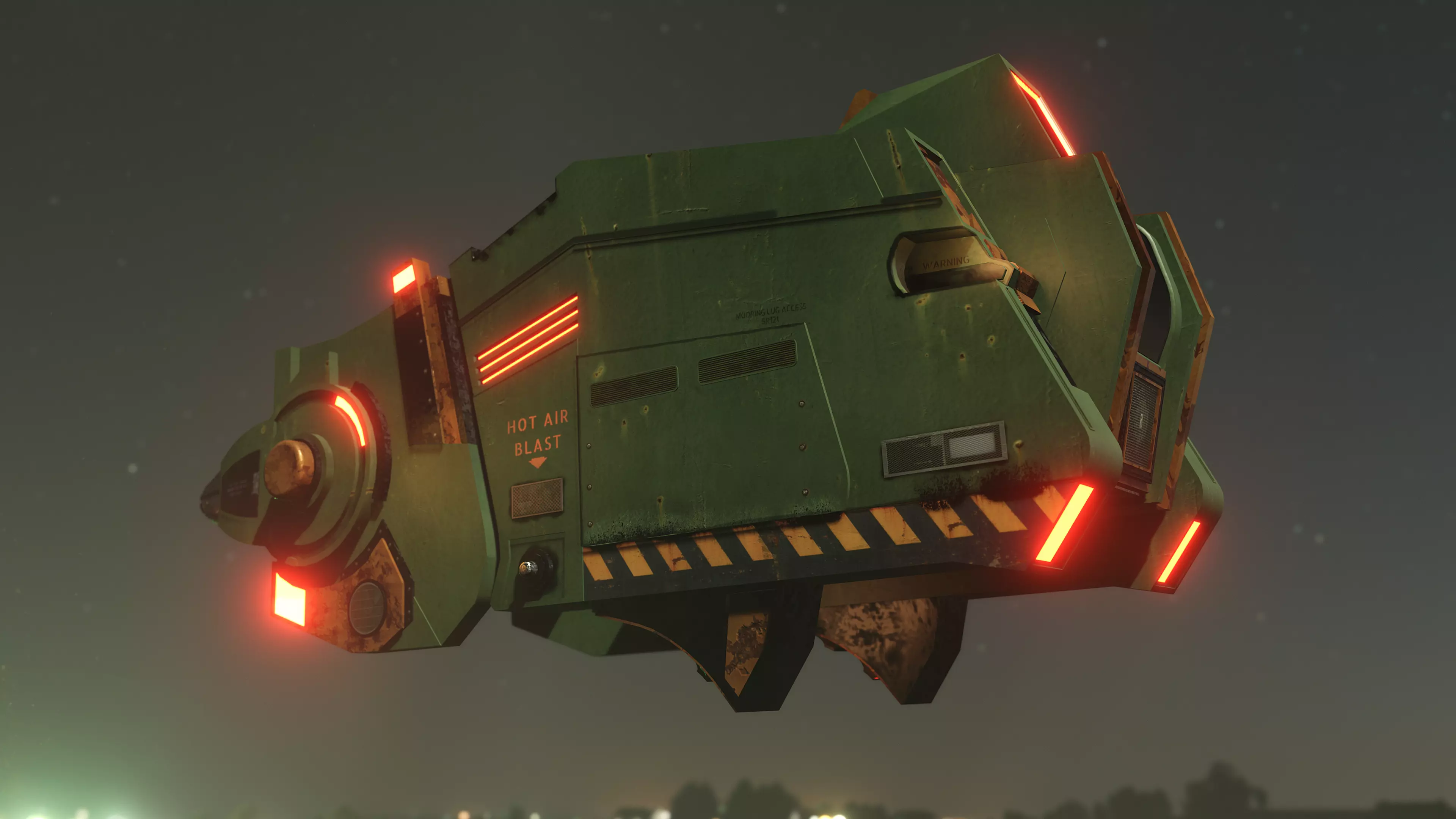 War Spaceship Low-poly 3D model_0