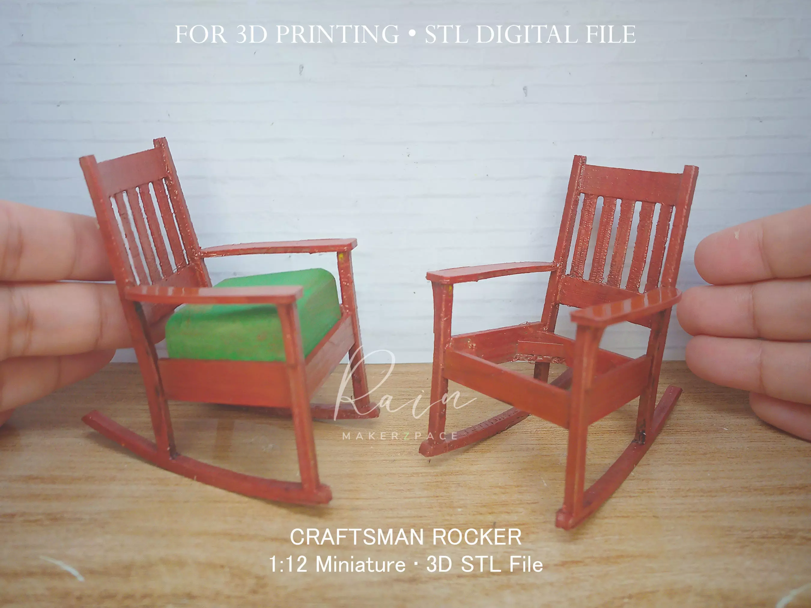 Miniature Hospital Craftsman Rocker  3D print model_0