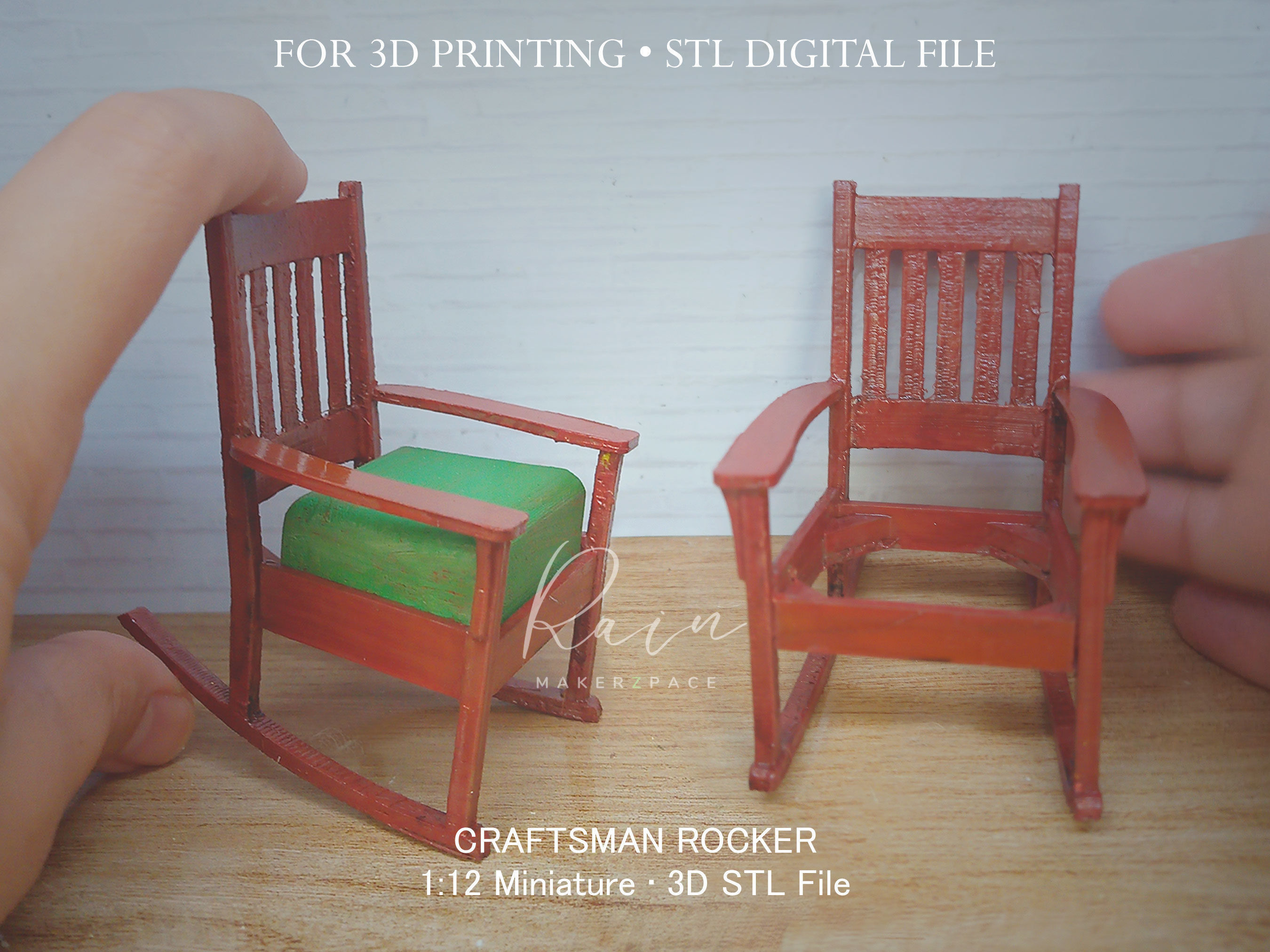 Miniature Hospital Craftsman Rocker  3D print model_1