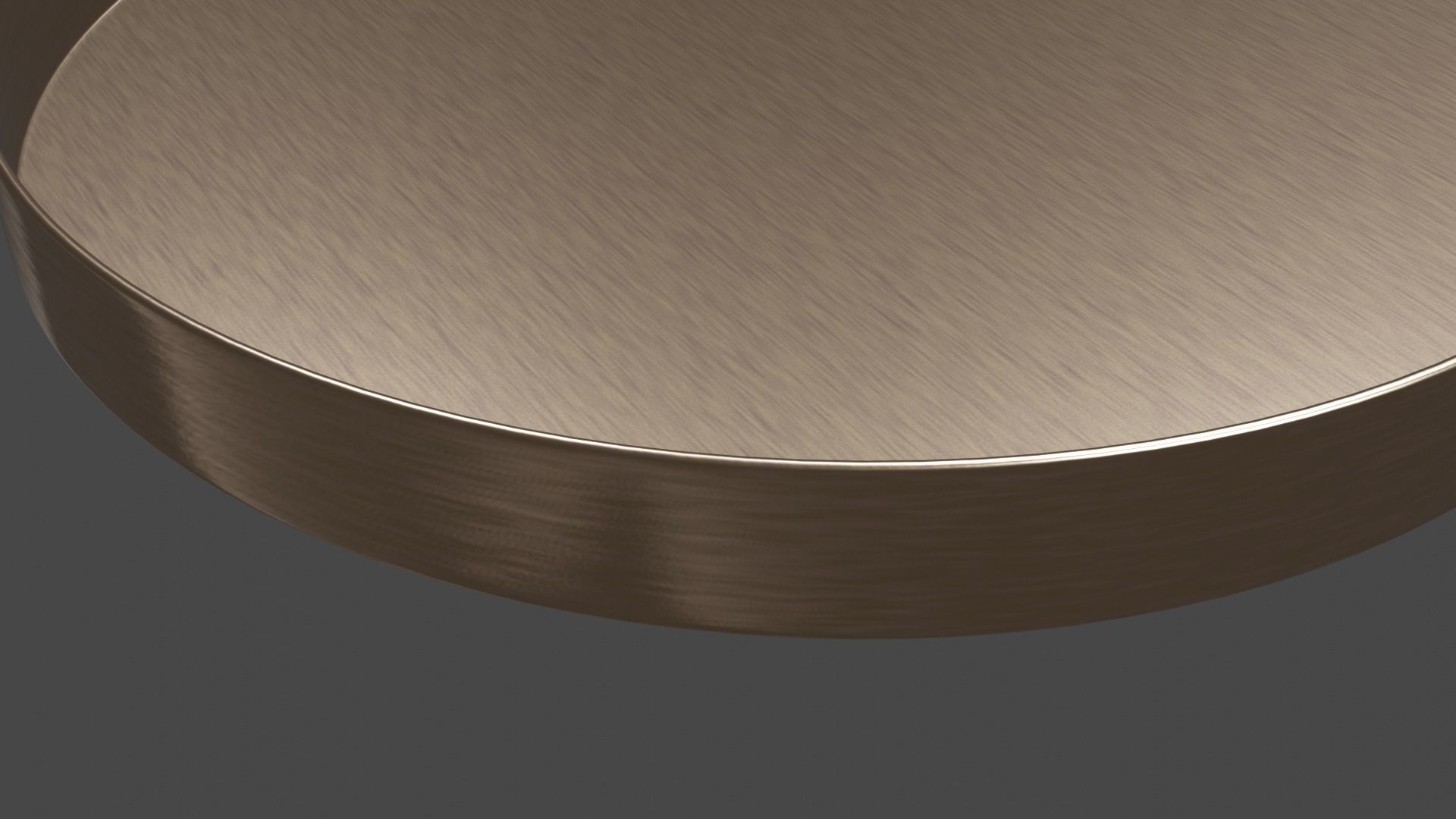 round tray copper Low-poly 3D model_3