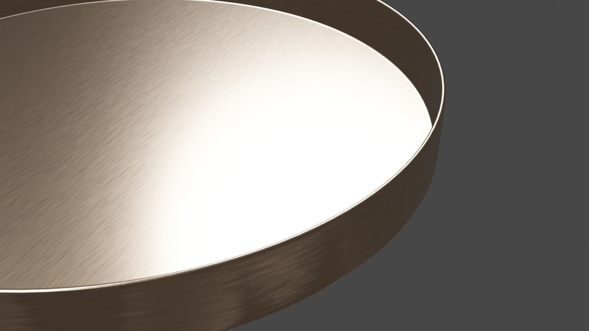 round tray copper Low-poly 3D model_4