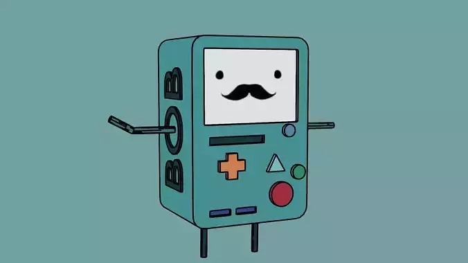 BMO Adventure Time 2D style