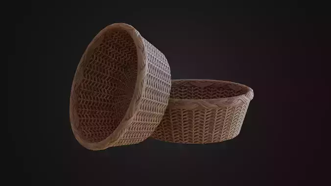 Wicker woven basket