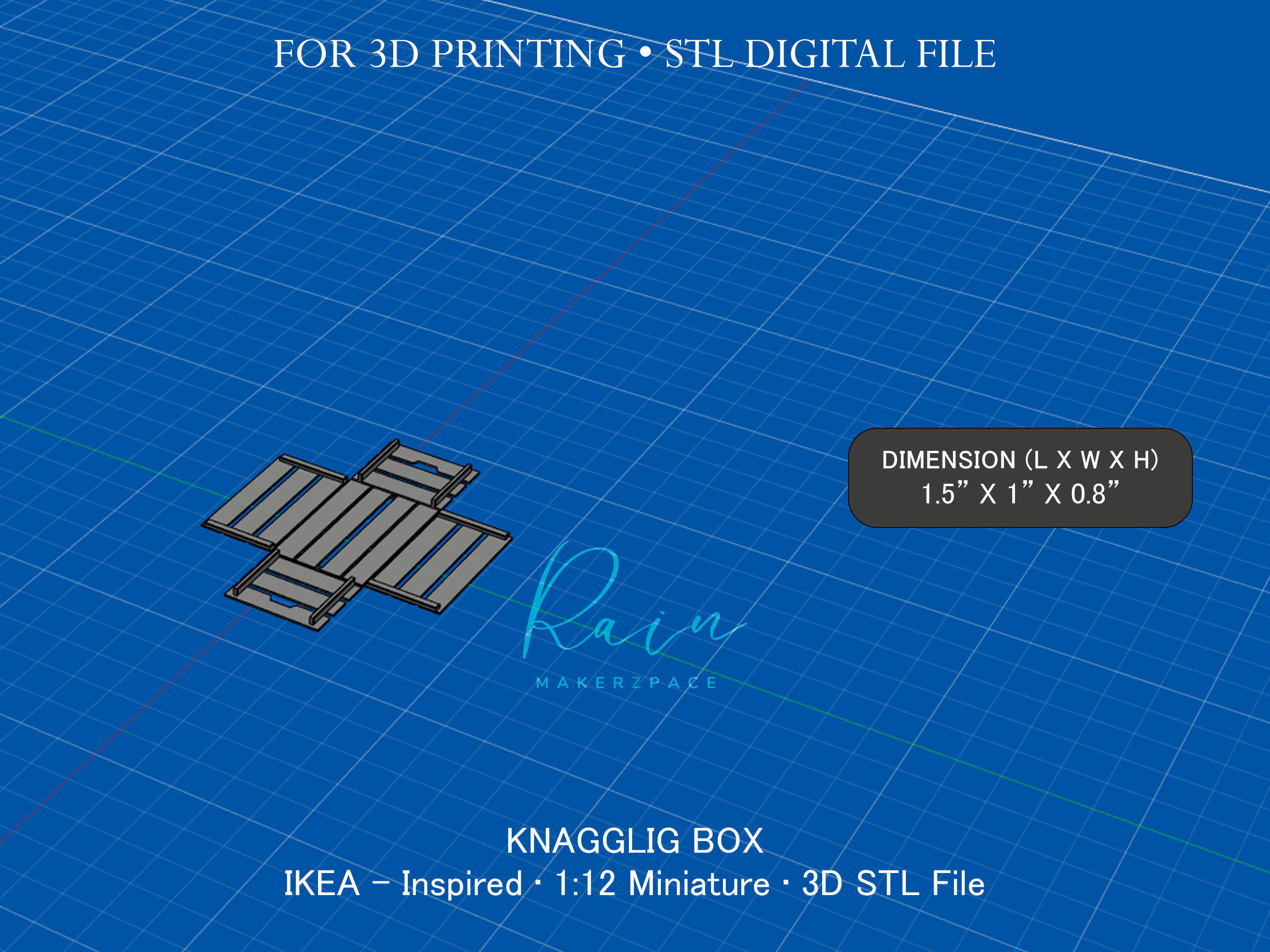 Knagglig Box Miniature Crate Box 3D print model_3