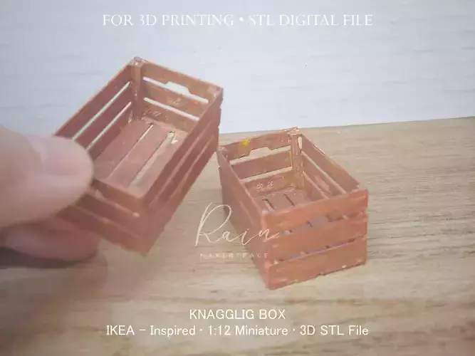 Knagglig Box Miniature Crate Box