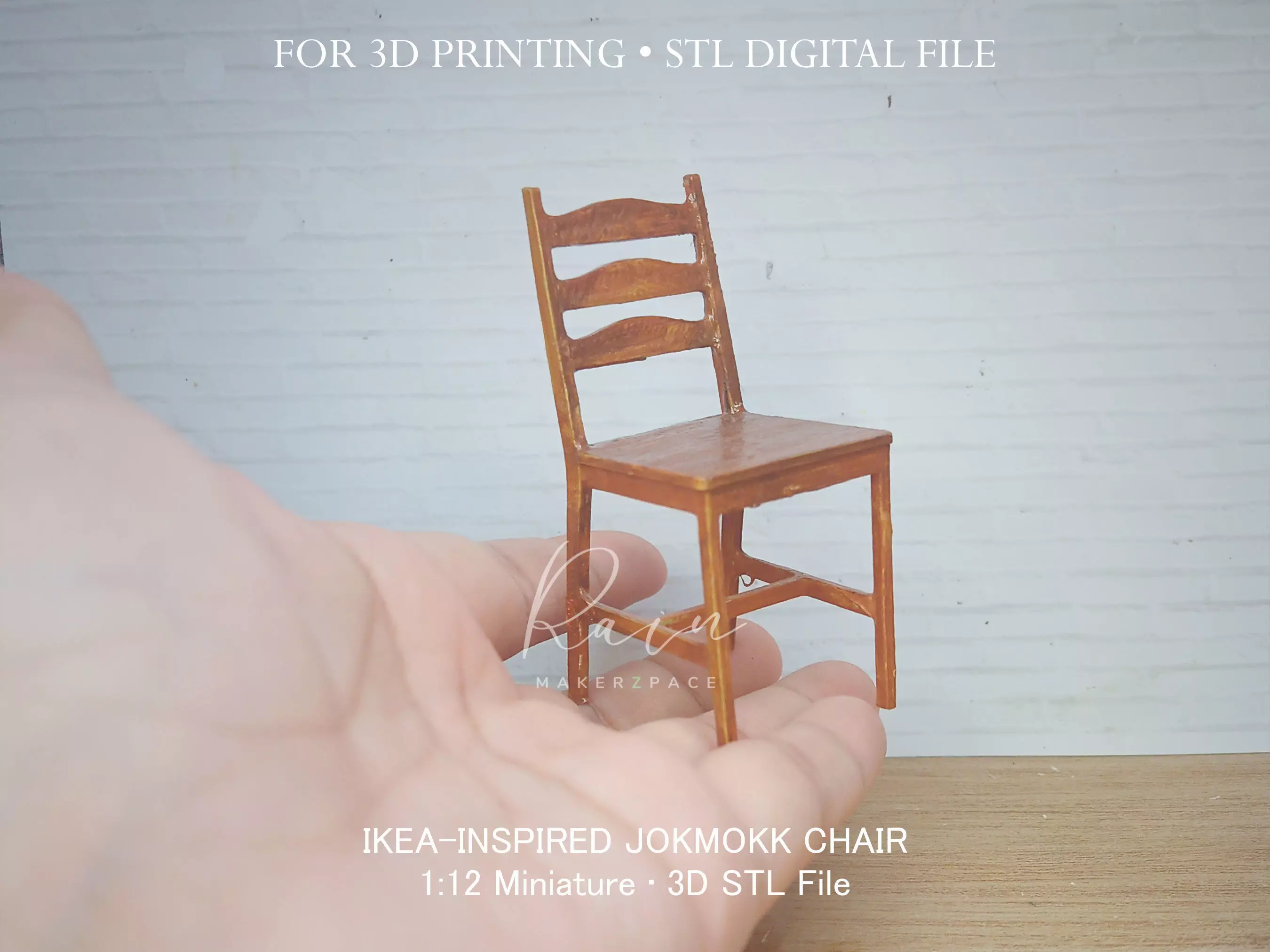 IKEA Jokkmok Chair Miniature Classic Chair 3D print model