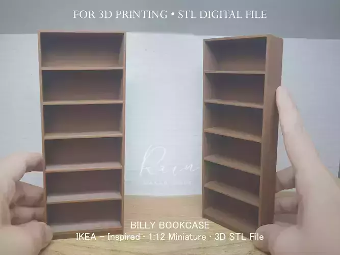 MINIATURE BOOK SHELF 3D print model