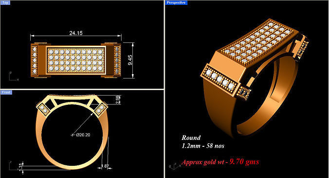 Gold Rashee 3D model