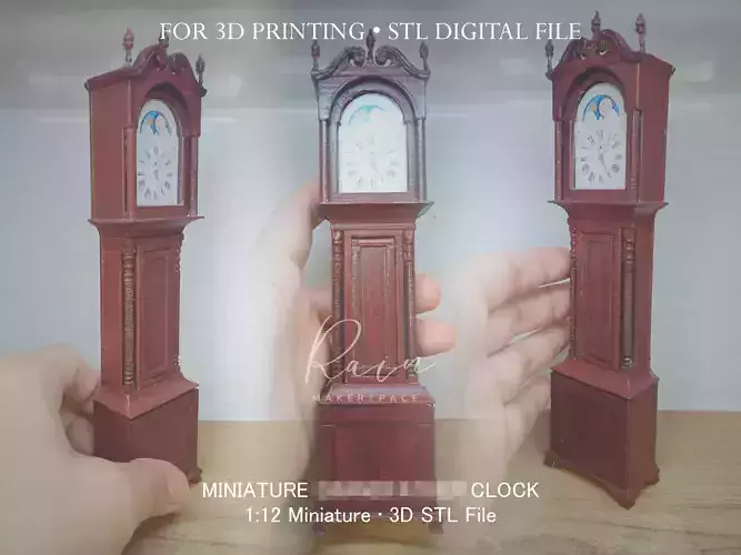 Miniature Grandfather Clock 3D print model