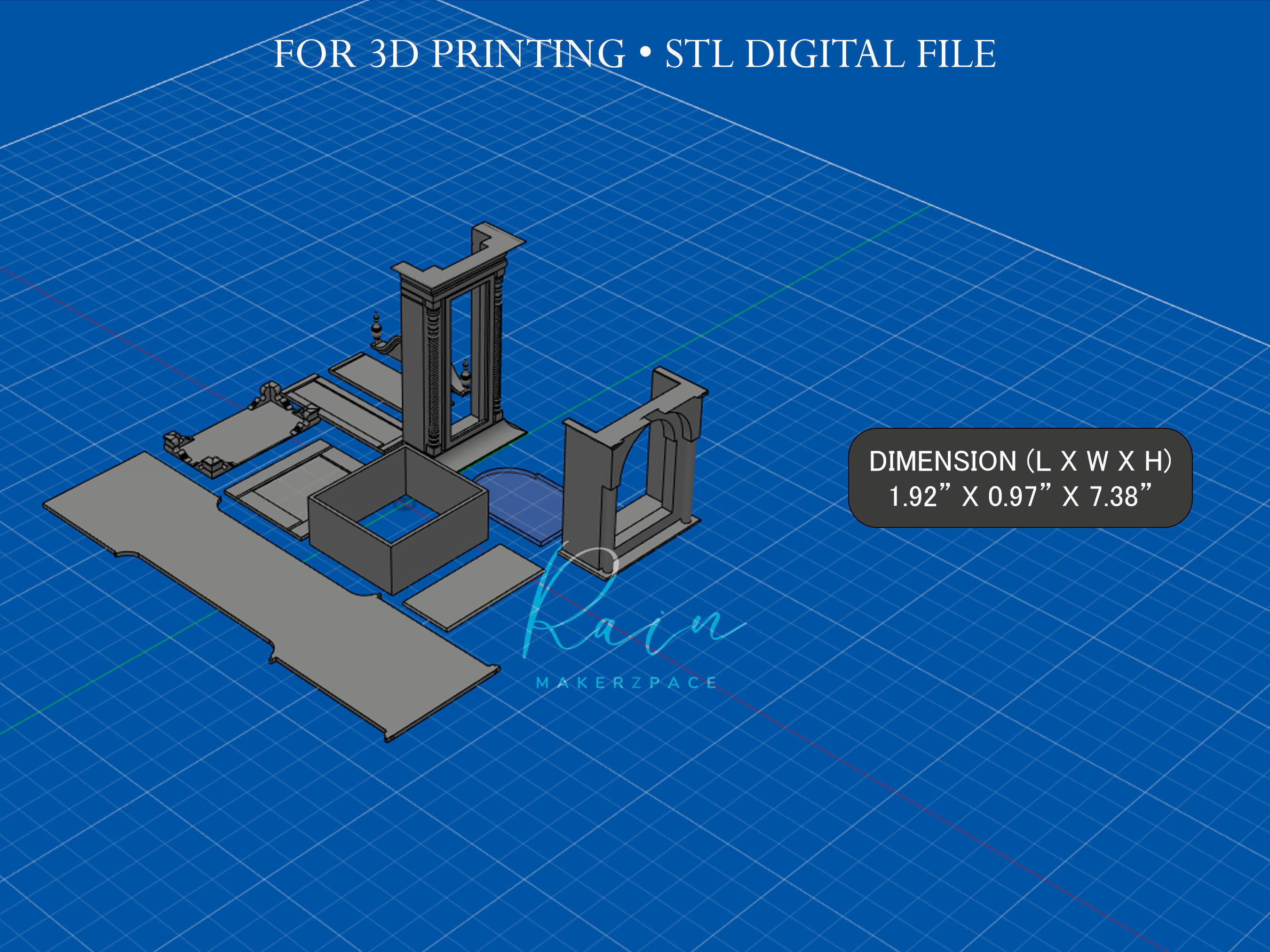 Miniature Grandfather Clock 3D print model_4
