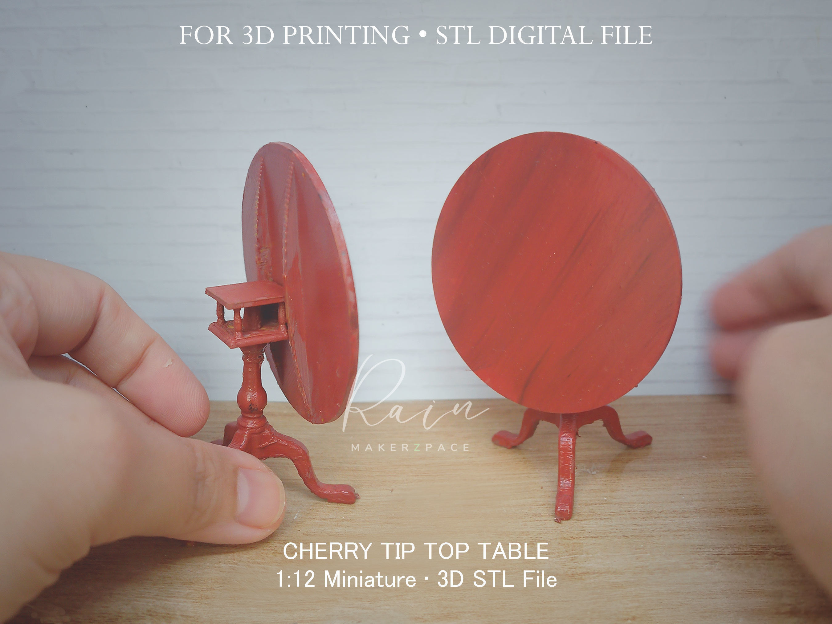 Miniature Cherry Tip Top Table 3D print model_1