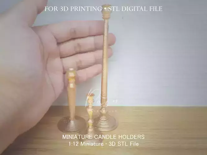 Miniature Candle Holders 3 Pieces