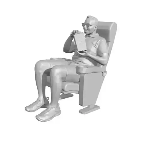 Man with popcorn - Watching cinema