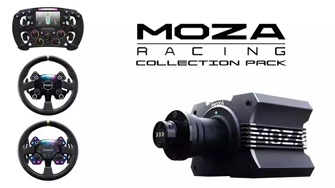 MOZA STEERING WHEELS PACK 3D Model Collection