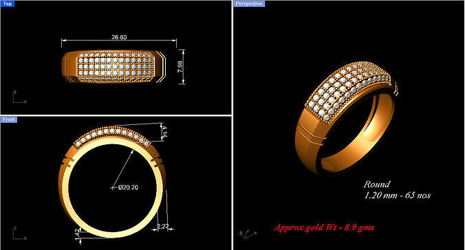 Round Way Stripe 3D model