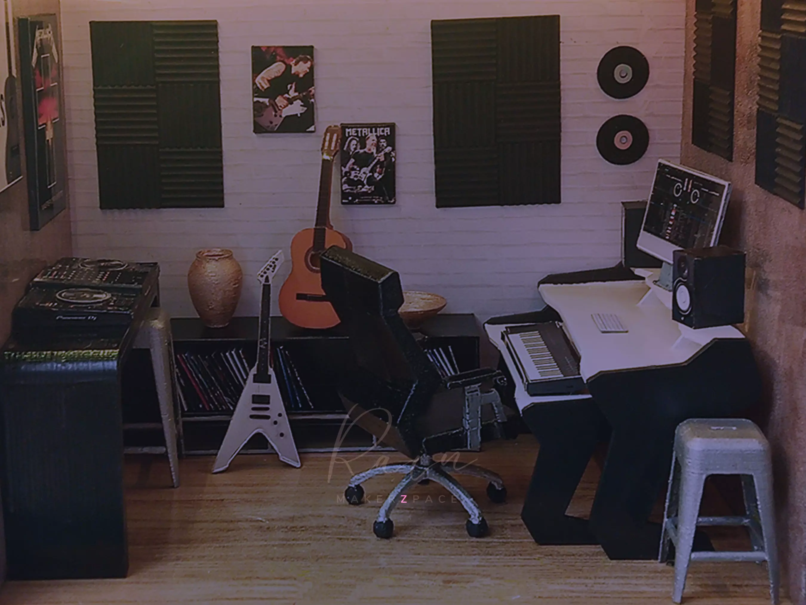 Miniature Ergo Home Music Studio Chair 3D print model