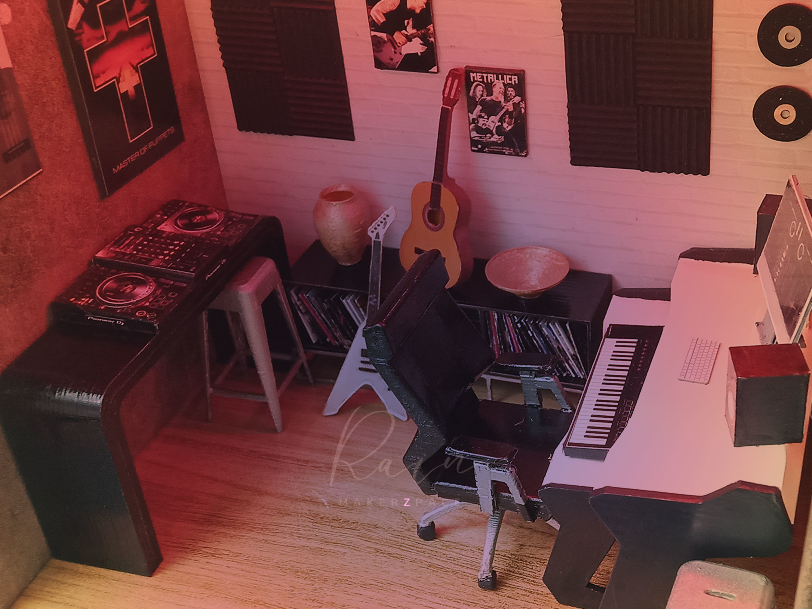 Miniature Enzo Record Storage Media Console 3D print model_2