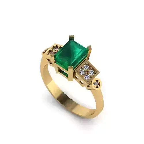 Emerald Diamond Ring Jewellery for Women