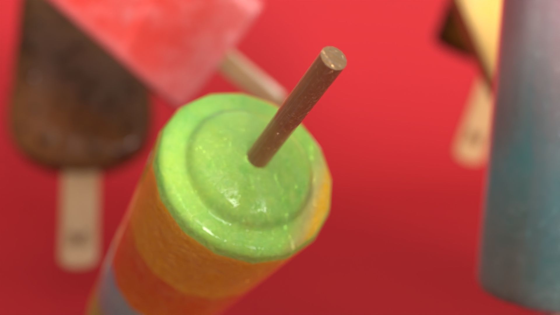 Ice Cream collection 3D model chocolate ice cream  Low-poly 3D model_1