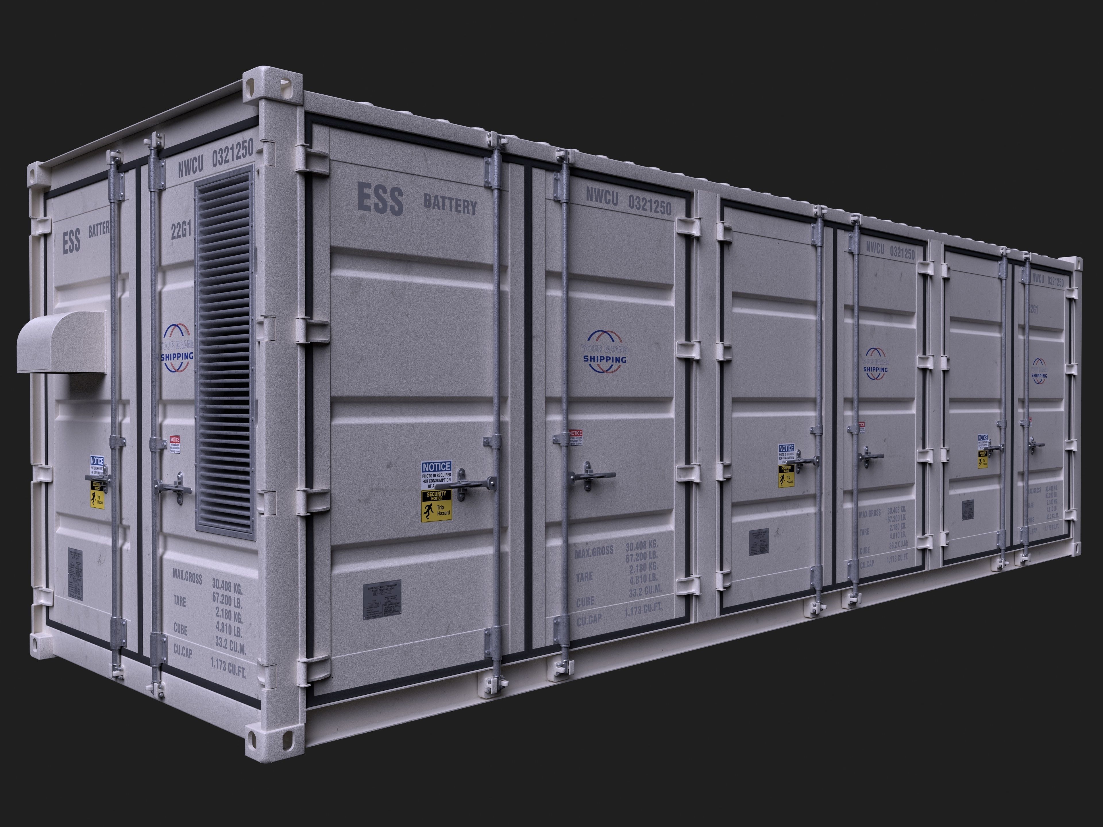 Solar Cell Thermal Energy Storage System 3D model_1
